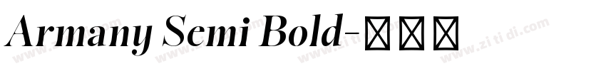 Armany Semi Bold字体转换